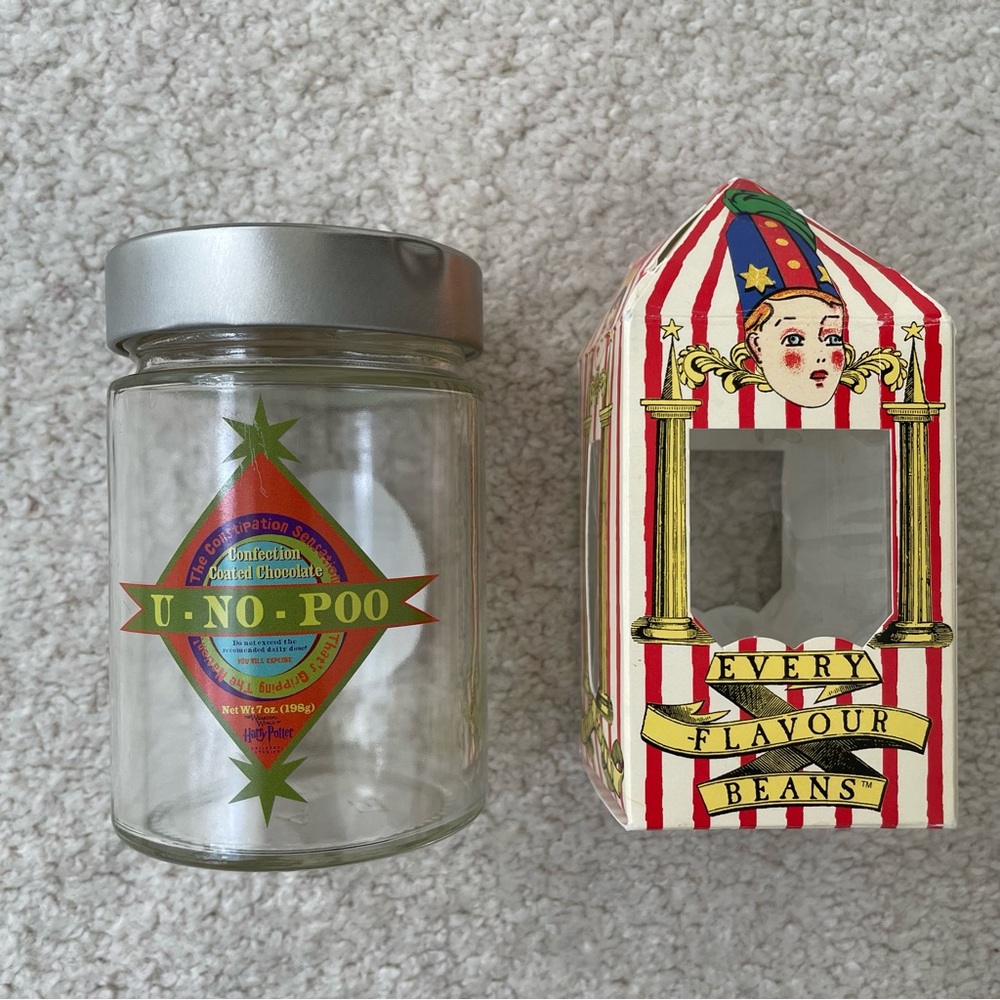 Harry Potter U-No-Poo Honeydukes Container & Paper Bertie Botts’ Beans (Empty!)